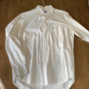 Mens Johnnie-O white dress shirt. Size Large